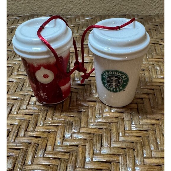 Starbucks To Go Coffee Cups Holiday 2010/ 2006 Ceramic Ornament - Picture 1 of 9